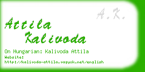 attila kalivoda business card